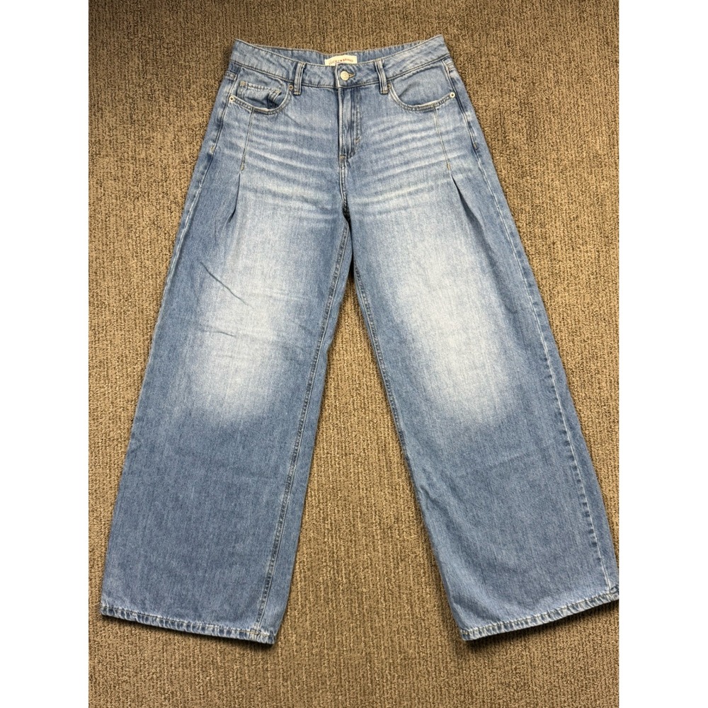 Lucky Brand Wide Leg Palazzo Jeans Womens 4 27R Pleated